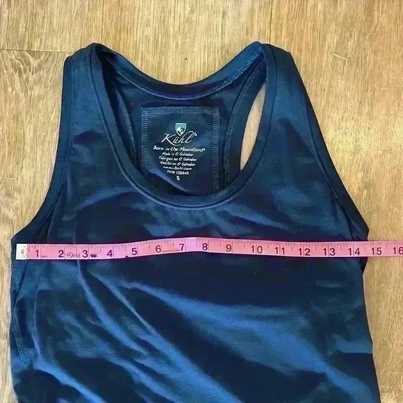 Kuhl EUC Adeline Blue Performance Dress Crew Neck Racer Back Size Small Pockets - Picture 8 of 11